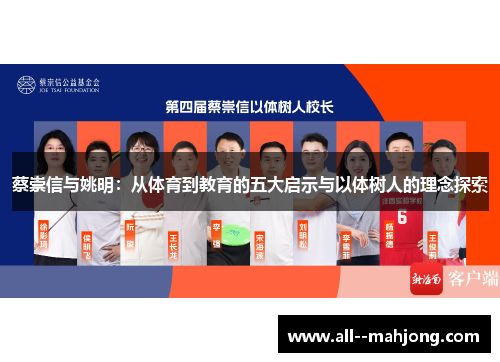 蔡崇信与姚明：从体育到教育的五大启示与以体树人的理念探索